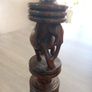 lovely pair of wooden african art handcrafted candlessticks Image 8