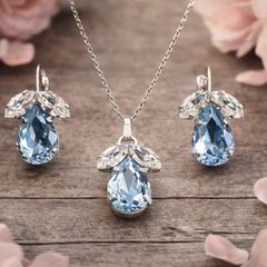 Crystal Necklace & Earrings