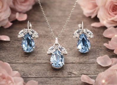 Crystal Necklace & Earrings