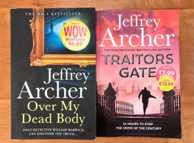 Over My Dead Body and Traitors Gate by Jeffrey Archer