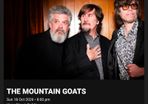 seated balcony tickets for the mountain goats concert Dublin