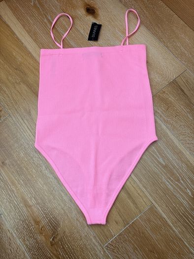 Brand New Pink Strappy Body Suit XS S