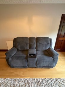 Electric 2 Seater Recliner and Console (Connollys of Moy) 1 Year Old