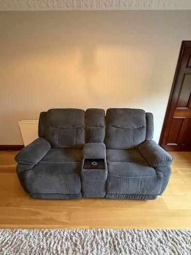 Electric 2 Seater Recliner and Console (Connollys of Moy) 1 Year Old