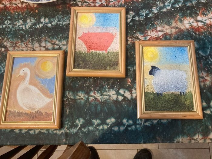 Set of oil paintings free postage