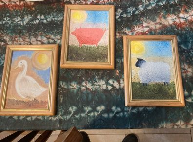 Set of oil paintings free postage