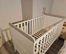 Tutti Bambini Ravenna Cot Bed White Grey