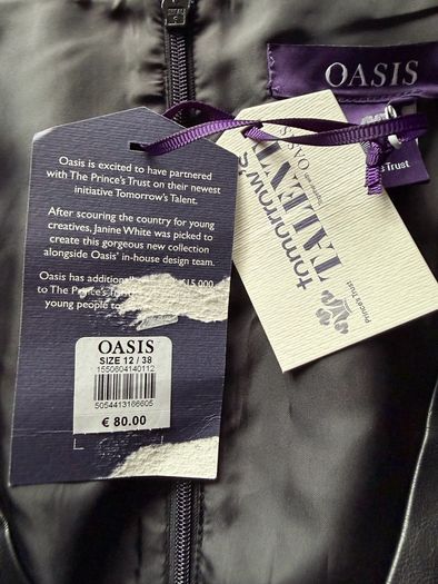 Forest faux leather dress: Oasis size 12