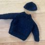 Hand knit black jumper and hat for Action Man figure Image 3