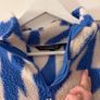Dunnes Stores blue and white half zip up Image 3