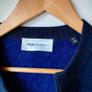 POM Amsterdam Midnight Blue Shaggy Stripe Cardigan - Size 34 (Fits up to UK 14) Image 7