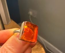 Silver gem ring