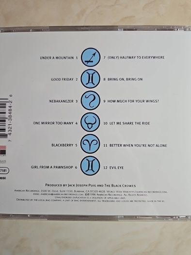 The Black Crowes CD - Three Snakes And One Charm