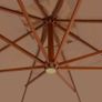 Cantilever Umbrella with Wooden Pole 400x300 cm Taupe Image 3