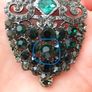 Art Deco Style Emerald Stone Statement Earrings Image 7