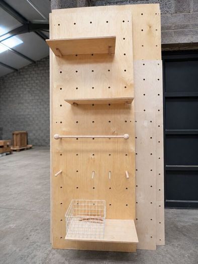 Complete Birch Ply Pegboard Shop Fit-Out 21 Panel