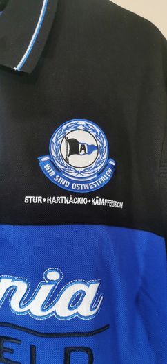 Arminia Bielefeld Jersey Black Blue DSC German Football Polo Shirt New w Tags