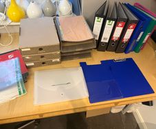 Lever arch files, A4 clear plastic pockets etc