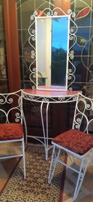 Retro hall table and mirror  and  2 chairs