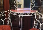 Retro hall table and mirror  and  2 chairs