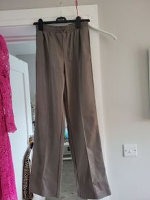 leather look mink trousers - reduced