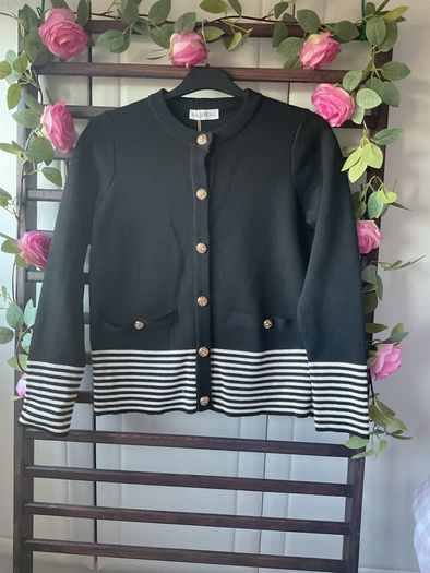 cardigan Bnwt size small gallery black cardigan with gold buttons