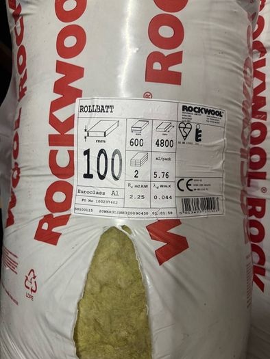 3 x Rockwool Rollbatt 100mm Insulation Rolls