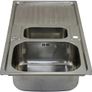 Stainless Steel Kitchen Sink Basin & Victoria Tap, Reversible, 105cm x 18cm x 50cm Image 8