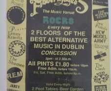Genuine Fibber Magees flyer from 1994, framed