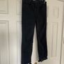 Next Black Straight Leg Jeans with Tassles Image 3