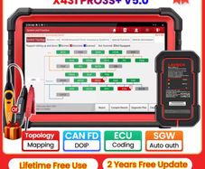 LAUNCH X431 PRO3S+ V5.0 Car Diagnostic Tools Topology Map Bidirectional Coding DBScar VII VCI CAN FD DOIP Auto OBD OBD2 Scanner
