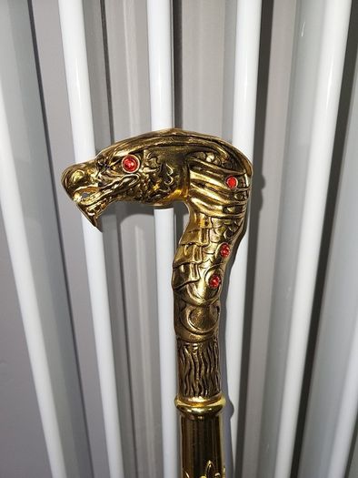 Walking stick decorative metal