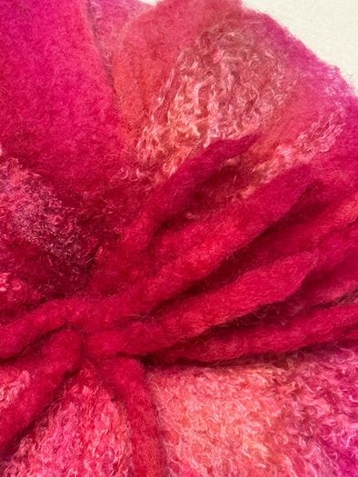 Bright Pink Felt Brooch