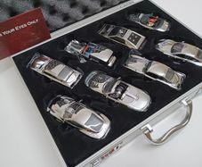 Corgi James Bond Attache Case with 8  Chrome Bond Cars