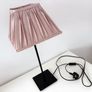Contemporary Pink Fabric Square Pleated Lamp Image 4