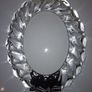 SALE!  Large Oval CRYSTAL Picture / Photo Frame Image 6