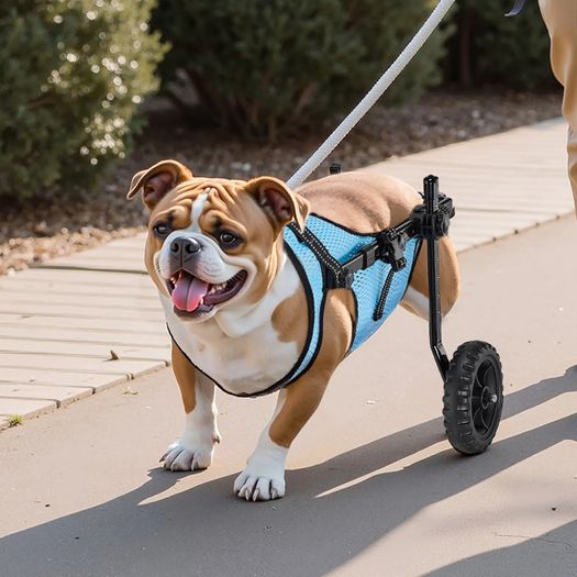 Dog Wheelchair for Back Legs, Adjustable 2 Wheels Pet Wheelchair