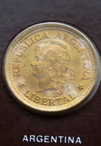Argentina 1975 Vintage Coin Stamp cover BUNC