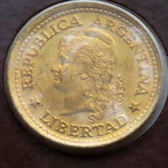 Argentina 1975 Vintage Coin Stamp cover BUNC