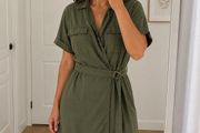 zara summer wrap effect dress