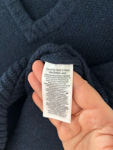 Seasalt Cornwall blue wool vest