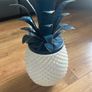 Glass & metal pineapple decorative jar Image 2