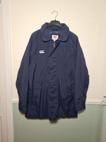 Mens Canterbury Of New Zealand Jacket Bench Coat Padded Size Xl Extra Large Navy All Blacks