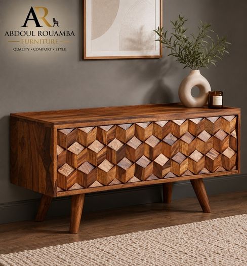 Solid Sheesham Wood TV Unit