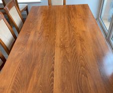Solid Hardwood Dining Table with 8 Chairs & Traditional Kitchen Dresser