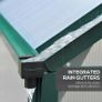 Clear Polycarbonate Greenhouse Large Walk-In Green House Galvanized Base Aluminium Frame w/ Slide Door (6 x 6ft) Image 6