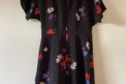 Warehouse black floral dress size 8 New without tags
