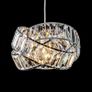 Modern Chrome Light Shade with Clear Acrylic Crystals 19cm x 29cm, Lampshades for Ceiling Lights, Interwoven Rings Pendant Light Shade, Lamp Shades for Bedroom, Living Room, Kitchen, Hallway Image 6