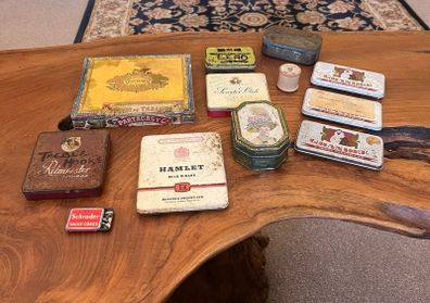 11 Assorted Antique and Vintage Tins