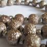 Beige Brown Cappuccino Natural Scenic Earth Picture Gemstone Pendant on a special effect beaded Handmade Necklace Image 2